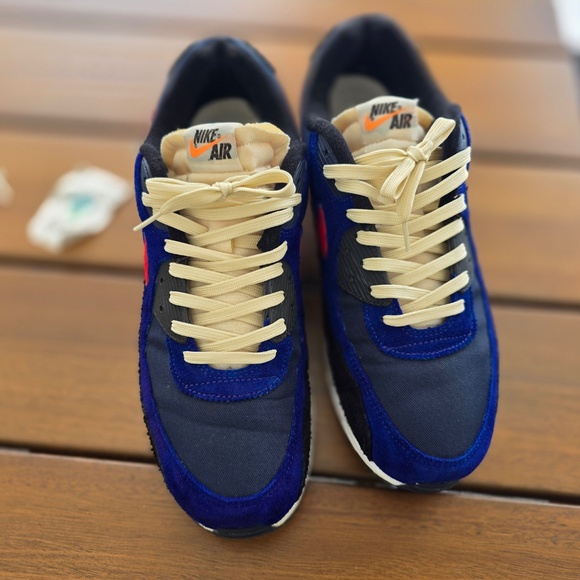 Size 13 - Nike Air Max 90 SE Running Club Deep Royal Mens Sneaker - Picture 6 of 14